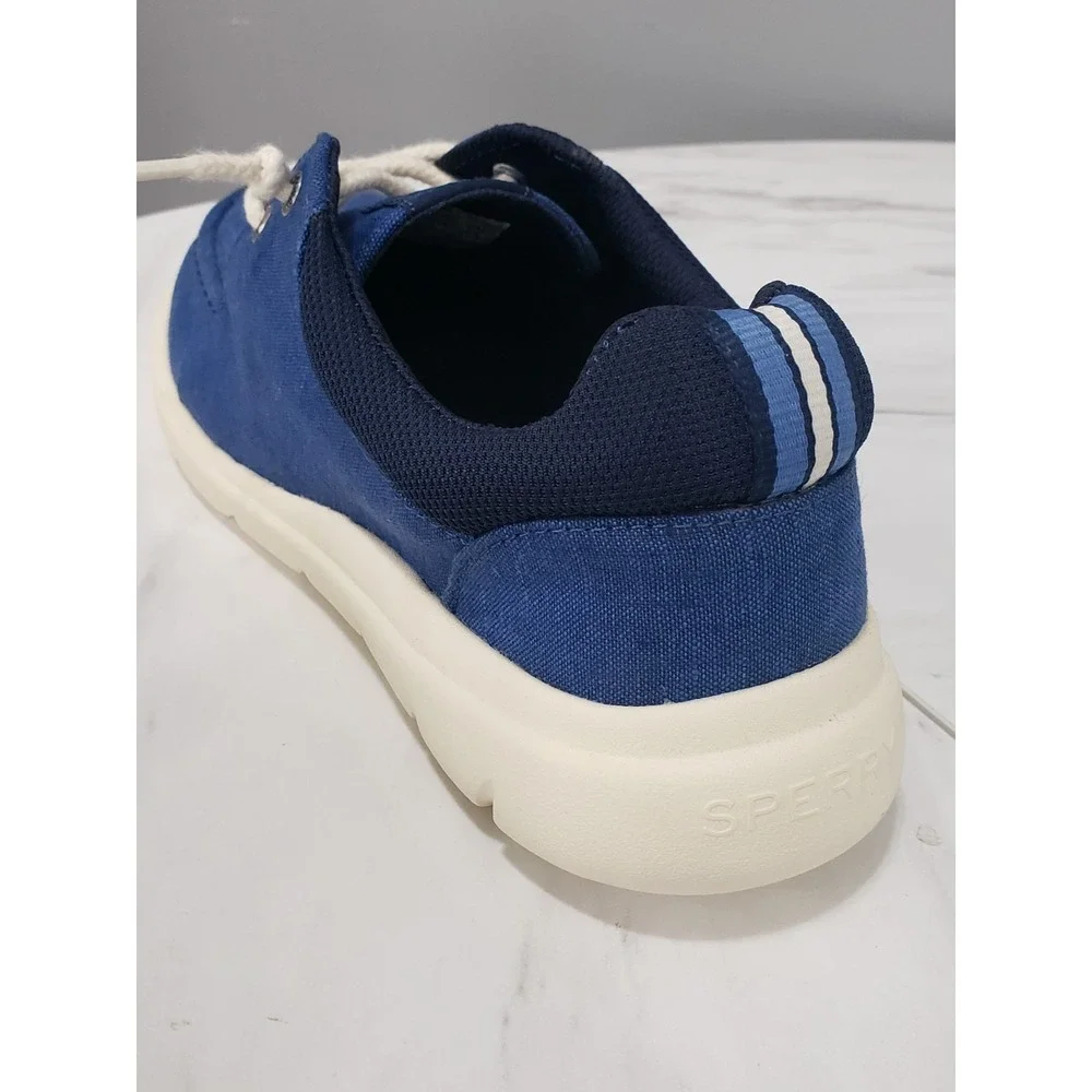 NEW 8.5 SLIP ON‎ Sperry Top Sider Boat Shoes Mens Eye Lace Up Blue STS24084
